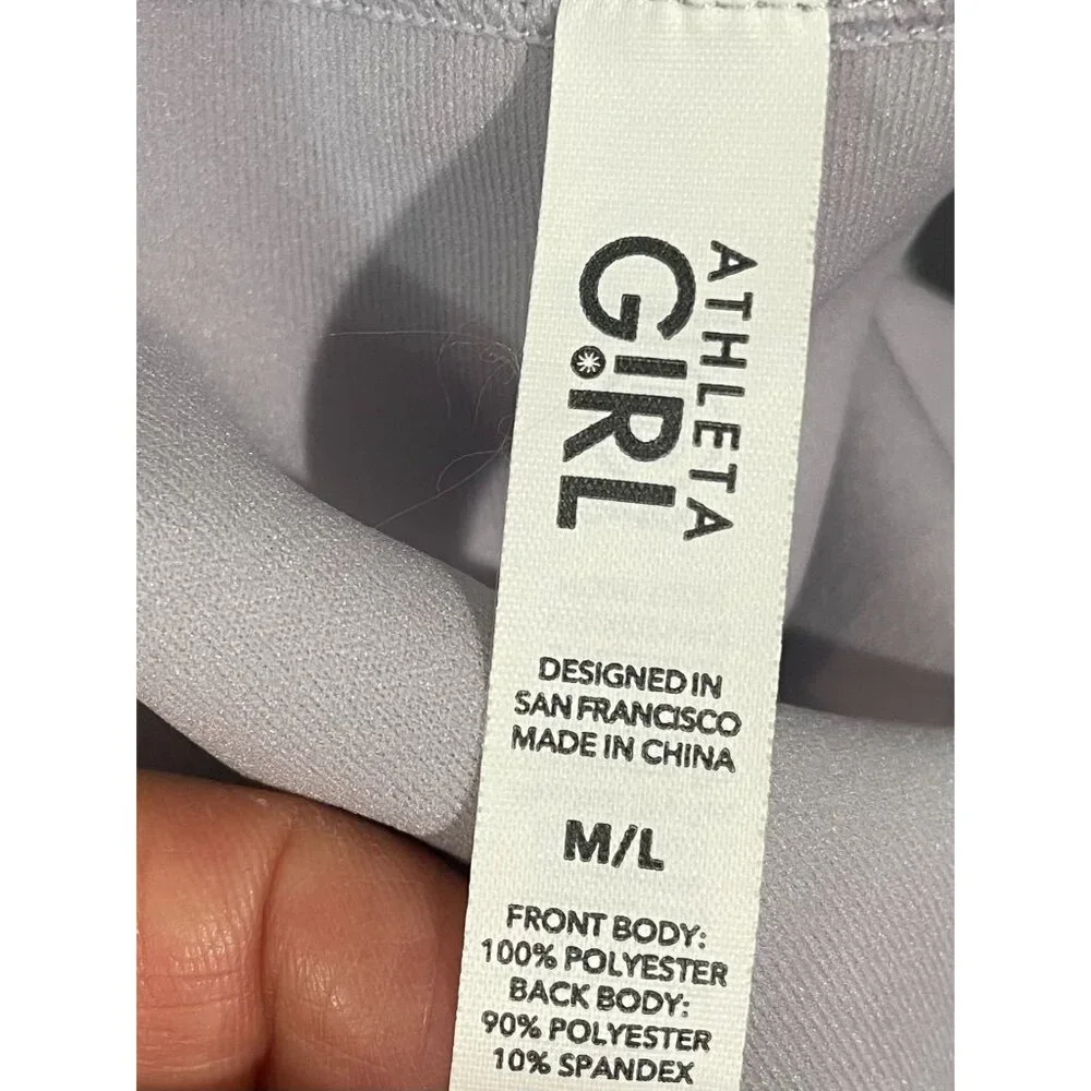 Athleta Girl M/L Light Purple Neck Gaiter Face Cover 90% Polyester 10% Spandex
